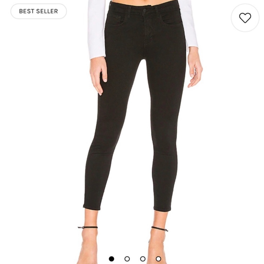 L’Agence Margot High Rise Skinny Jeans in Noir
